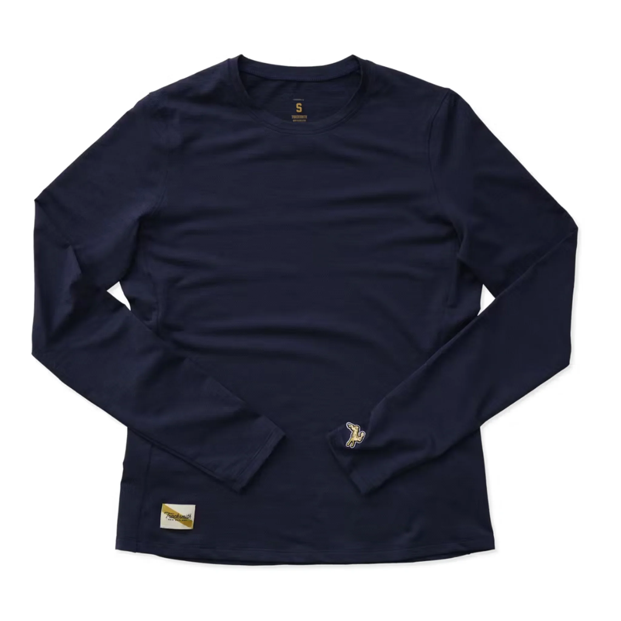Tracksmith Womens Session Long Sleeve Tee - Navy - AW25