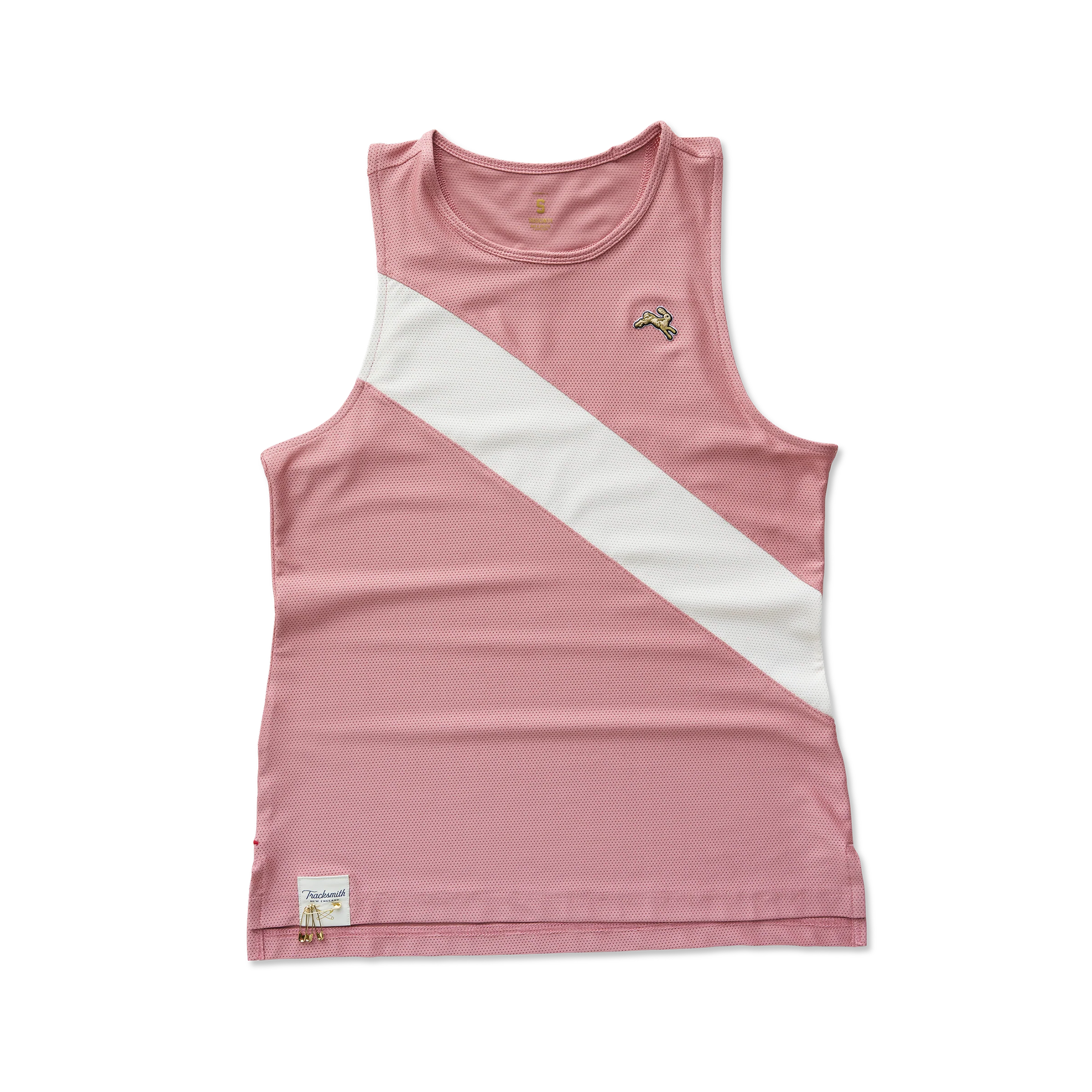 Tracksmith Womens Van Cortlandt Singlet - Dusty Rose/Ivory - SS26 - Image 2